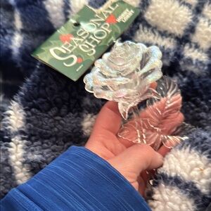 Silver Rose Ornament